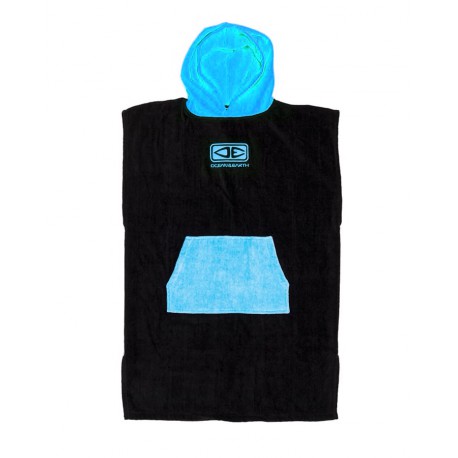 HOODED PONCHO - BLUE